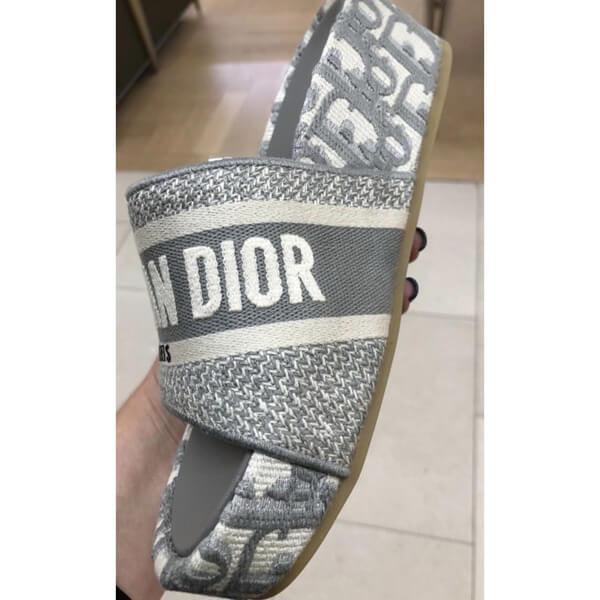 ★2020 SS DIOR★DWAY SLIDE IN EMBROIDERED COTTON 2色.110714